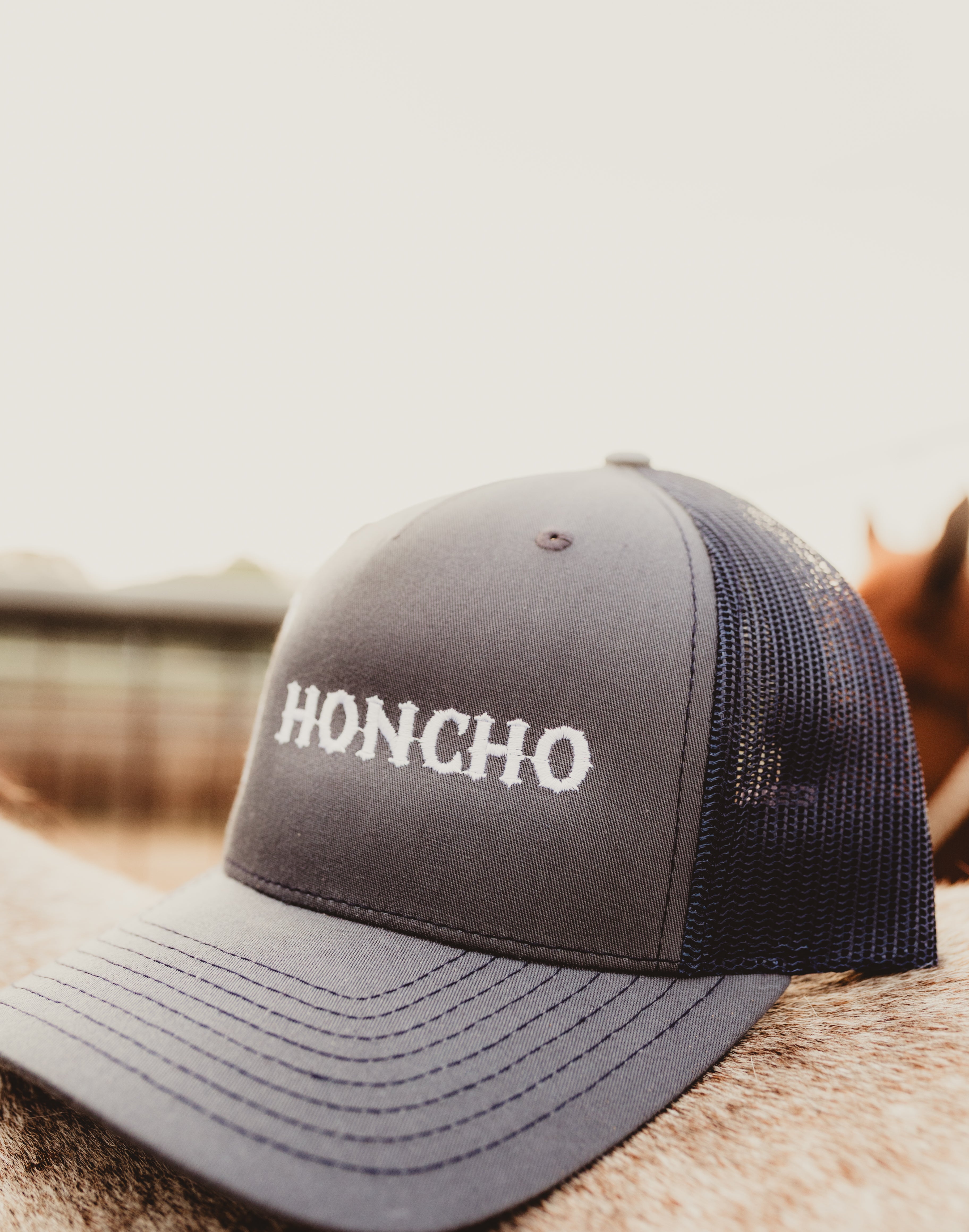 "Honcho" Hat Ombre Blue/ Navy Embroidered
